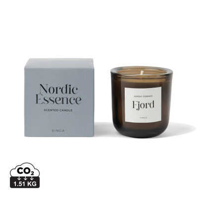 Picture of NORDIC ESSENCE SCENTED CANDLE SMALL in Blue, Dark Brown