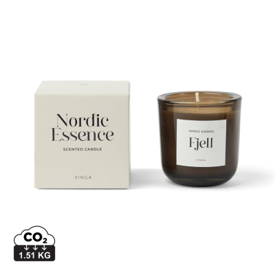 Picture of NORDIC ESSENCE SCENTED CANDLE SMALL in Off White, Dark Brown.