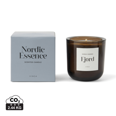 Picture of NORDIC ESSENCE SCENTED CANDLE LARGE in Blue, Dark Brown.