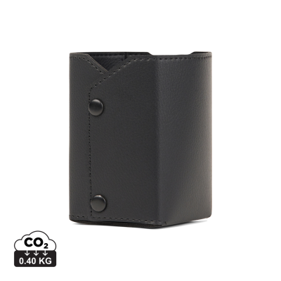 Picture of VINGA TIMO PU RCS RPET PEN HOLDER in Black.