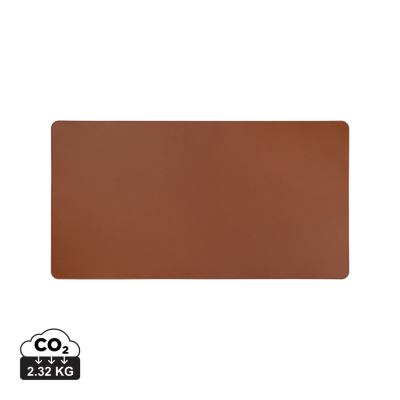 Picture of VINGA TIMO PU RCS RPET DESK PAD in Brown.