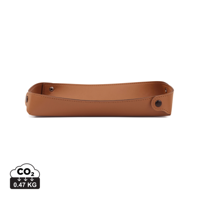 Picture of VINGA TIMO PU RCS RPET TRAY in Brown.