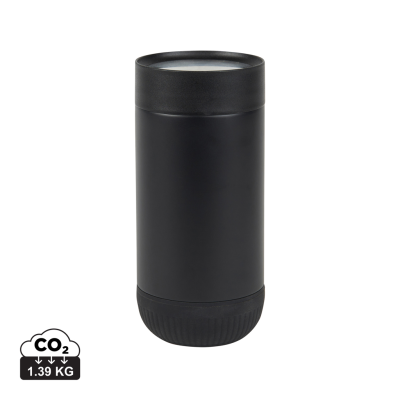 Picture of VINGA ERIE RCS RECYCLED SS PUSH MUG 350 ML in Black, Black