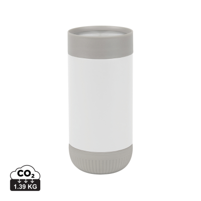 Picture of VINGA ERIE RCS RECYCLED SS PUSH MUG 350 ML in White, Grey