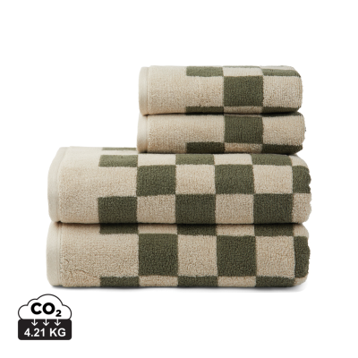 Picture of VINGA ELBA OCS ORGANIC COTTON TOWEL, 4 PCS SET in Green, Beige.