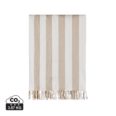 Picture of VINGA ORNOS GRS RECYCLED COTTON HAMMAM TOWEL in Beige, White