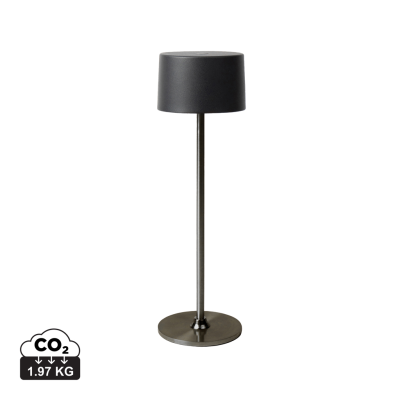 Picture of VINGA NAURO RCS RECYCLED ABS TABLE LAMP in Anthracite Grey.