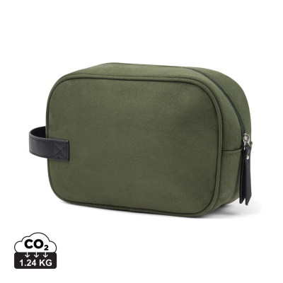 Picture of VINGA MARLOW RCS RECYCLED POLYESTER TOILETRY BAG in Green, Black.