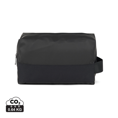 Picture of VINGA LIVORNO GRS RECYCLED POLYESTER TOILETRY BAG in Black.