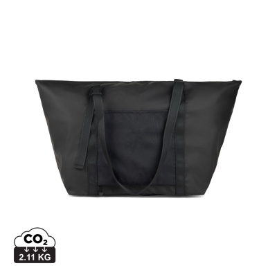 Picture of VINGA LIVORNO GRS RECYCLED POLYESTER WEEKEND BAG in Black.