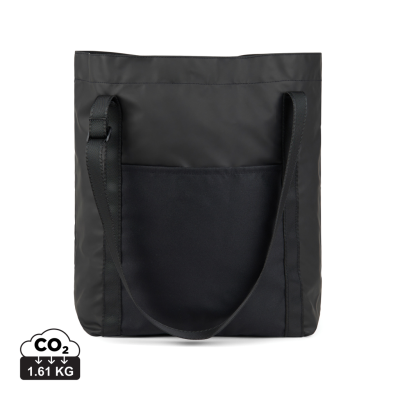 Picture of VINGA LIVORNO GRS RECYCLED POLYESTER TOTE in Black.