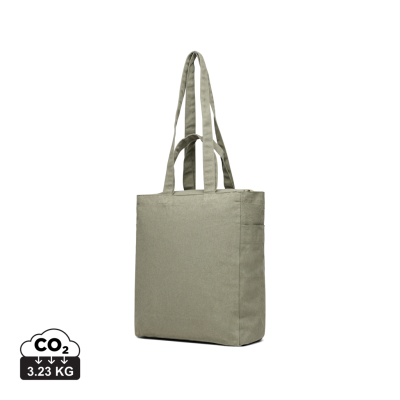 Picture of VINGA HILO AWARE™ RECYCLED CANVAS ZIP TOTE in Green.