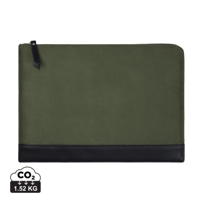 Picture of VINGA MARLOW RCS RECYCLED POLYESTER 16 INCH LAPTOP SLEEVE in Green, Black