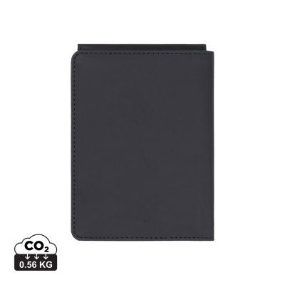 Picture of VINGA BALTIMORE RCS RECYCLED POLYESTER RFID PASSPORT COVER in Black