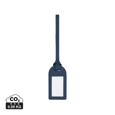 Picture of VINGA BALTIMORE RCS RECYCLED POLYESTER LUGGAGE TAG in Navy.