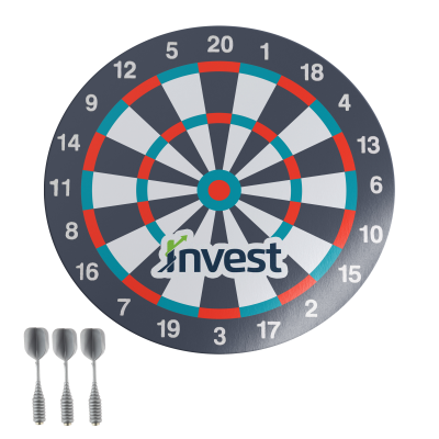 Picture of MAGNETIC DARTBOARD - 300MM DIAMETER in White