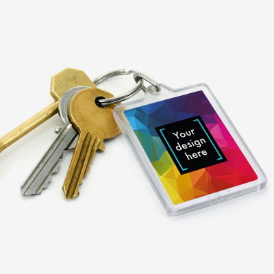 Picture of ACRYLIC INSERT KEYRINGS - C1 - 63MM x 41MM - INSERT - 50MM x 35MM.