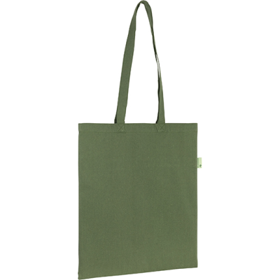 Picture of SEABROOK ECO 5OZ RECYCLED COTTON TOTE in Green Khaki