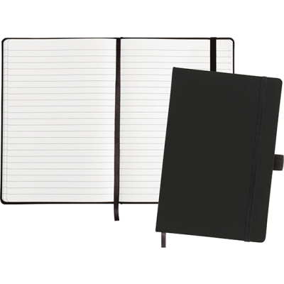 Picture of SUNDRIDGE A5 ECO RECYCLED PU NOTE BOOK in Black