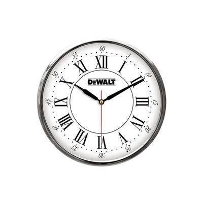 Picture of METAL AND GLASS WALL CLOCK.