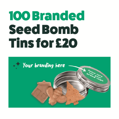 Picture of SELF-PROMO KIT: 100 FREE BRANDED SEEDS BOMB TINS FOR £20