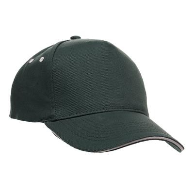 Picture of ULTIMATE SANDWICH PEAK 5 PANEL CAP In Bottle Green