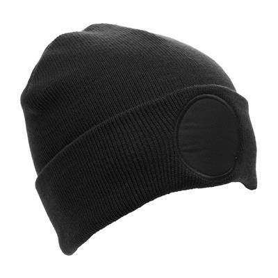 Picture of CIRCLE PATCH BEANIE In Black