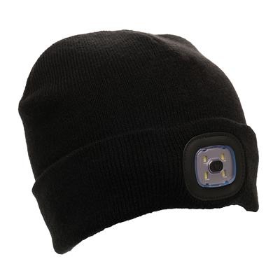 Picture of RECHARGEABLE LIGHT BEANIE In Black