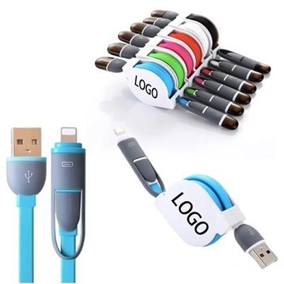 Picture of 2-IN-1 USB RETRACTABLE CHARGERr DATA CABLE.