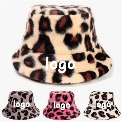 Picture of NEW PLUSH LEOPARD PATTERN BUCKET HAT WINTER