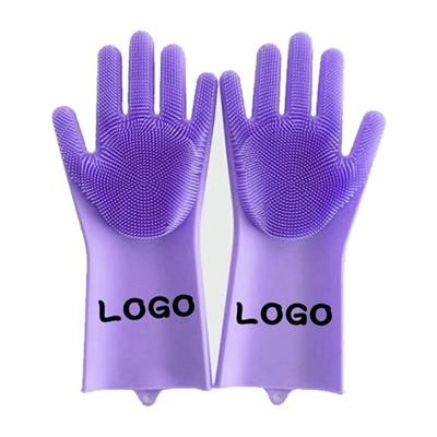 Picture of SILICON CLEANING BRUSH SCRUBBER GLOVES.