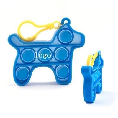 Picture of DOG SHAPE PUSH BUBBLE FIDGET SENSORY TOY with Buckle