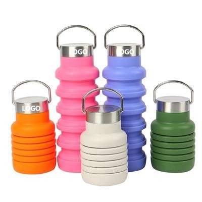 Picture of 550ML COLLAPSIBLE FOOD GRADE SILICON WATER BOTTLE.