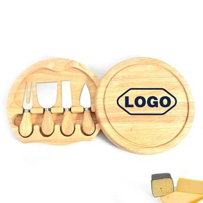 Picture of ROUND WOOD CASE CHEESE KNIFE SET OF 4.