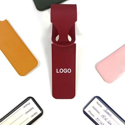 Picture of LONG STRIP INTEGRATED LEATHER LUGGAGE TAG.