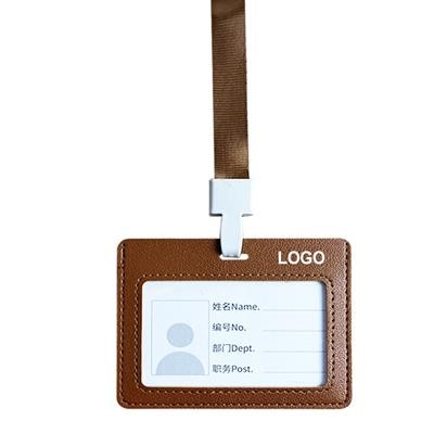 Picture of LANYARD PU LEATHER WORK CARD HOLDER.