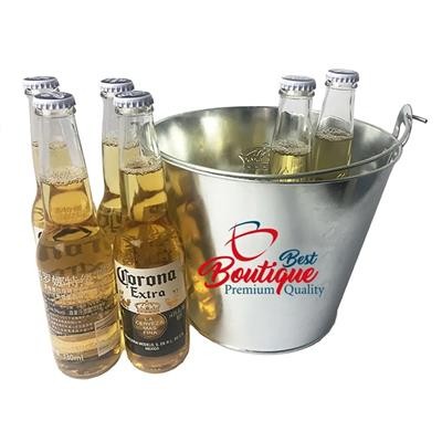 Picture of 5L BEER GALVANIZED ICE BUCKET with Bottle Opener.