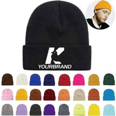 Picture of ACRYLIC UNISEX WARM WINTER KNIT CUFFED BEANIE HAT