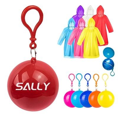 Picture of KEYRING CHAIN BALL PONCHO DISPOSABLE RAINCOAT