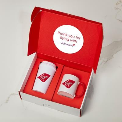 Picture of TAKEAWAY MUG AND MUG RED INNER CORPORATE GIFT BOX