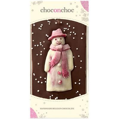 Picture of BELGIAN CHOCOLATE SNOWMAN BAR.