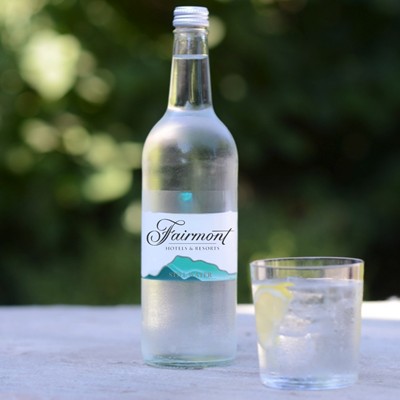 Picture of PREMIUM 750ML STILL NATURAL SPRING BRANDED GLASS WATER BOTTLE.