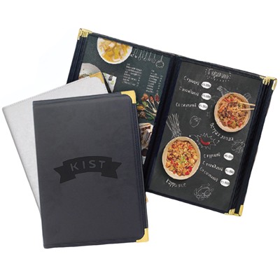 Picture of A4 LEATHERETTE SEWN MENU COVER-6 VIEW