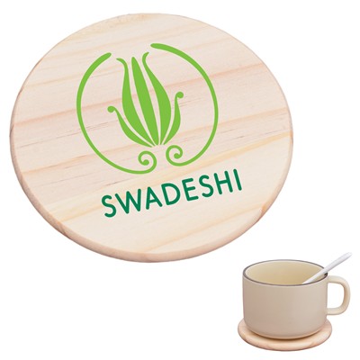 Picture of 10MM DIAMETER ROUND WOOD COASTER